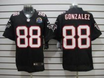 Nike Falcons 88 Tony Gonzalez Black Alternate With Hall of Fame 50th Patch Stitched NFL Elite Jersey Nike Falcons 88 Tony Gonzalez Black Alternate With Hall of Fame 50th Patch Stitched NFL Elite Jersey