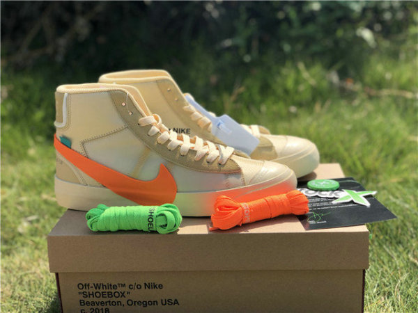 Authentic OFF-WHITE x Nike Blazer Mid “All Hallow's Eve” GS