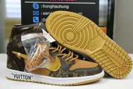 Authentic LV X OFF White X Air Jordan 1 with suitcase