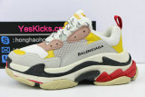 Authentic Balenciaga Triple S white yellow red