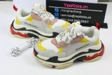 Authentic Balenciaga Triple S white yellow red