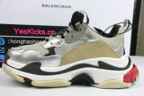 Authentic Balenciaga triple S silver