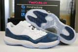 Authentic Air Jordan 11 Low “Navy Blue Snakeskin”