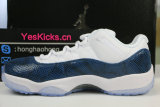 Authentic Air Jordan 11 Low “Navy Blue Snakeskin”