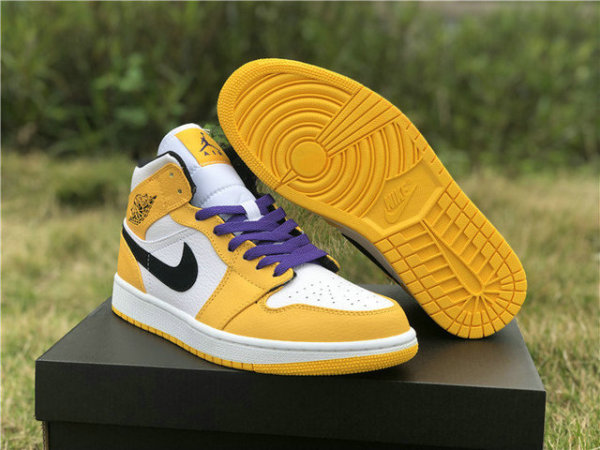 Authentic Air Jordan 1 GS Mid “Lakers”