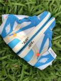 Authentic Off White x Air Jordan 1 UNC