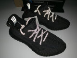 Authentic Y 350 V2 ALL Black(only lace reflective)