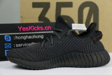 Authentic Y 350 V2 ALL Black(only lace reflective)