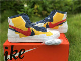 Authentic Sacai x Nike Blazer Mid Varsity Maize/Midnight Navy