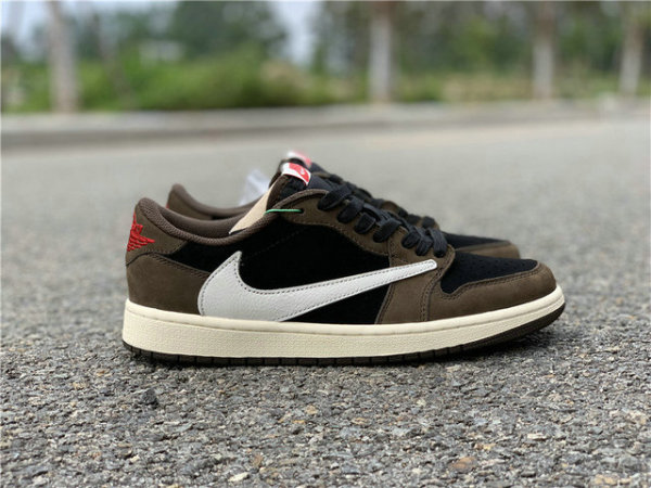 Authentic Travis Scott x Air Jordan 1 GS Low “Dark Mocha”