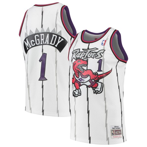 Men's Toronto Raptors Tracy McGrady Mitchell & Ness White 1998-99 Swingman Jersey