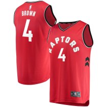 Men's Toronto Raptors Lorenzo Brown Red Fast Break Player Jersey - Icon Edition Men's Toronto Raptors Lorenzo Brown Red Fast Break Player Jersey - Icon Edition