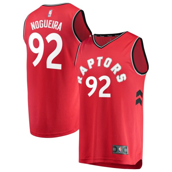 Men's Toronto Raptors Lucas Nogueira Red Fast Break Player Jersey - Icon Edition