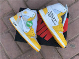 Authentic OFF White X Air Jordan 1 GS Yellow White