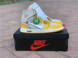 Authentic OFF White X Air Jordan 1 GS Yellow White