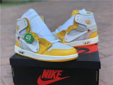 Authentic OFF White X Air Jordan 1 GS Yellow White