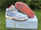 Authentic Trophy Room x Air Jordan 5 JSP Ice Blue