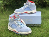 Authentic Trophy Room x Air Jordan 5 JSP Ice Blue
