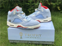 Authentic Trophy Room x Air Jordan 5 JSP Ice Blue