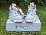 Authentic Trophy Room x Air Jordan 5 JSP Ice Blue
