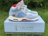 Authentic Trophy Room x Air Jordan 5 JSP Ice Blue