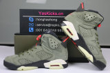 Authentic Travis Scott x Air Jordan 6 “Medium Olive”