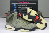Authentic Travis Scott x Air Jordan 6 “Medium Olive”