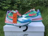 Authentic Nike Air Max 270 React Electro Green/Flash Crimson-Blue Lagoon GS