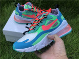 Authentic Nike Air Max 270 React Electro Green/Flash Crimson-Blue Lagoon GS