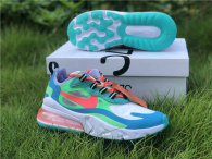 Authentic Nike Air Max 270 React Electro Green/Flash Crimson-Blue Lagoon GS