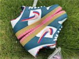 Authentic Parra x Nike SB Blazer Low White/Dark Green/Red Blanc GS