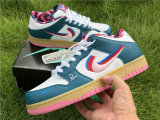 Authentic Parra x Nike SB Blazer Low White/Dark Green/Red Blanc GS