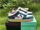 Authentic Parra x Nike SB Blazer Low White/Dark Green/Red Blanc GS