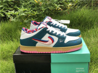 Authentic Parra x Nike SB Blazer Low White/Dark Green/Red Blanc
