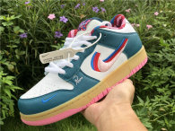 Authentic Parra x Nike SB Blazer Low White/Dark Green/Red Blanc GS
