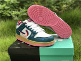 Authentic Parra x Nike SB Blazer Low White/Dark Green/Red Blanc GS