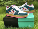 Authentic Parra x Nike SB Blazer Low White/Dark Green/Red Blanc GS