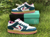 Authentic Parra x Nike SB Blazer Low White/Dark Green/Red Blanc GS