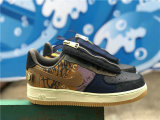 Authentic Travis Scott x Nike Air Force 1 Low Multi-Color/Muted Bronze GS