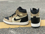 Authentic Air Jordan 1 GS Black/Fossil-Pale Ivory Noir