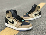 Authentic Air Jordan 1 GS Black/Fossil-Pale Ivory Noir