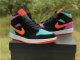 Authentic Air Jordan 1 Mid Black Total Orange 