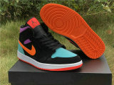 Authentic Air Jordan 1 GS Mid Black Total Orange 