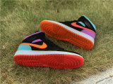 Authentic Air Jordan 1 GS Mid Black Total Orange 
