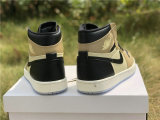Authentic Air Jordan 1 GS Black/Fossil-Pale Ivory Noir