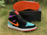 Authentic Air Jordan 1 Mid Black Total Orange 