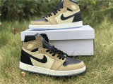 Authentic Air Jordan 1 GS Black/Fossil-Pale Ivory Noir