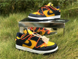 Authentic OFF-WHITE x Futura x Nike Dunk Midnight Navy-White GS