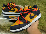 Authentic OFF-WHITE x Futura x Nike Dunk Midnight Navy-White GS