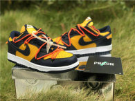 Authentic OFF-WHITE x Futura x Nike Dunk Midnight Navy-White GS